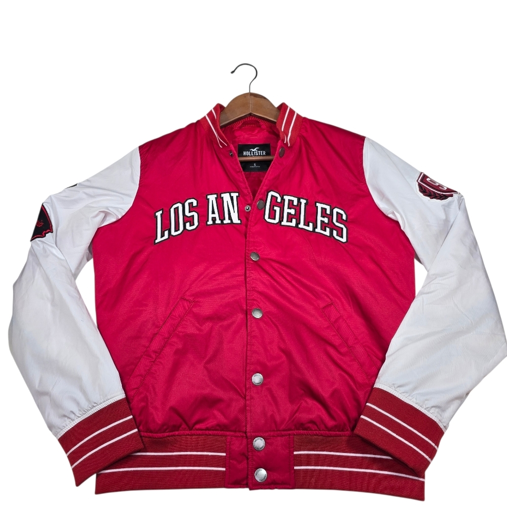 Hollister California Men's Los Angeles LA Varsity Bomber Jacket, Men's Sz Small